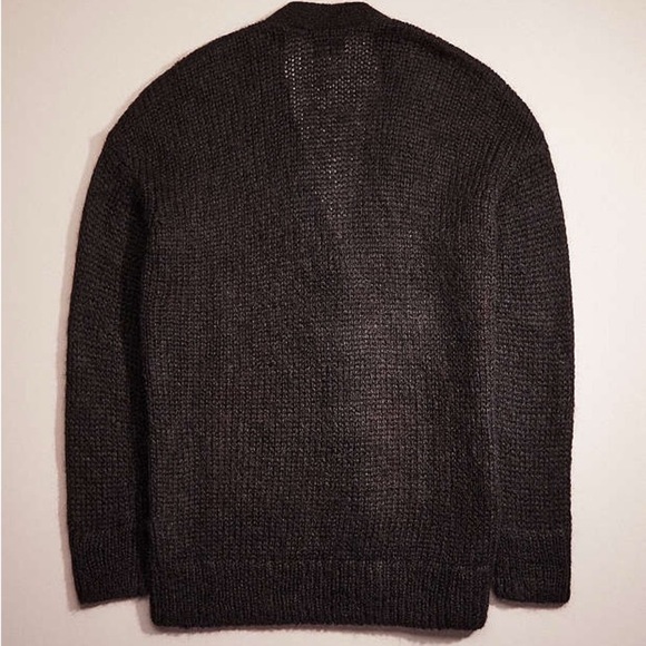 Coach Palm Tree Intarsia Mohair Wool Blend Cardigan - Picture 10 of 10